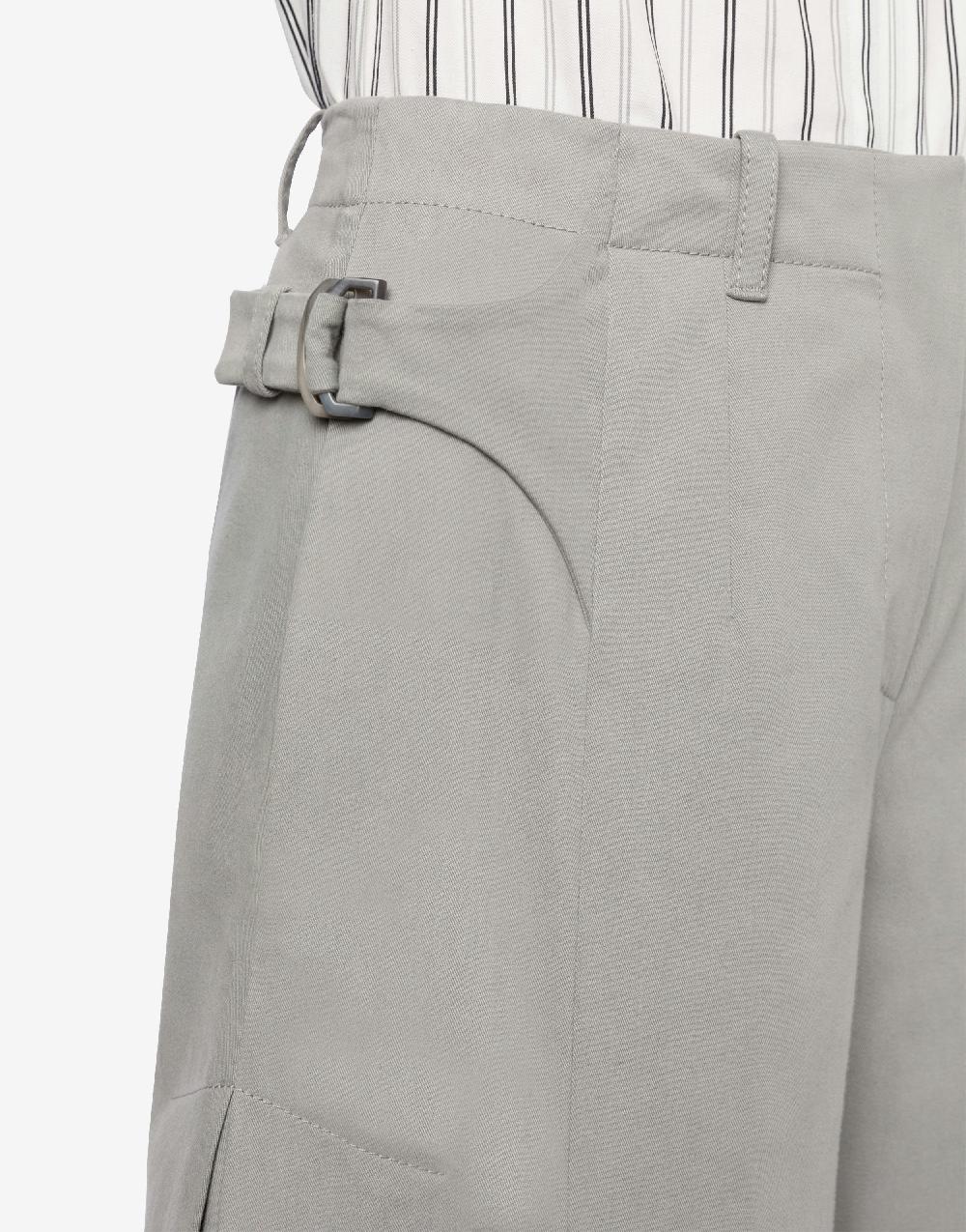 Alberta Ferretti Pantalone oversize in gabardina di cotone stretch Offerte stagionali