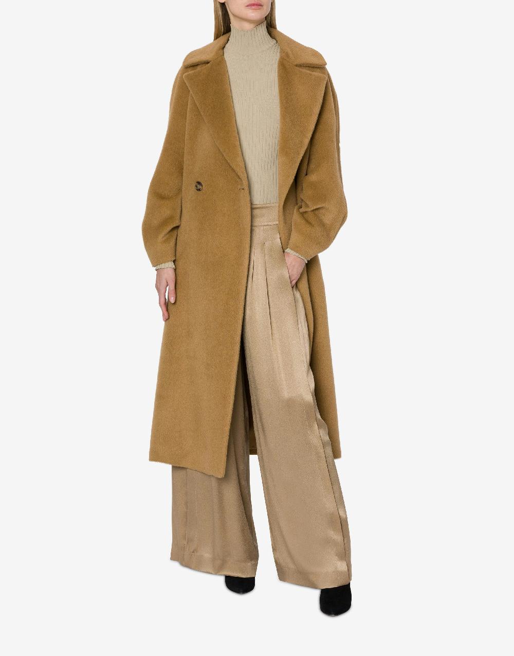 Alberta Ferretti Cappotto in alpaca con fusciacca Offerte speciali