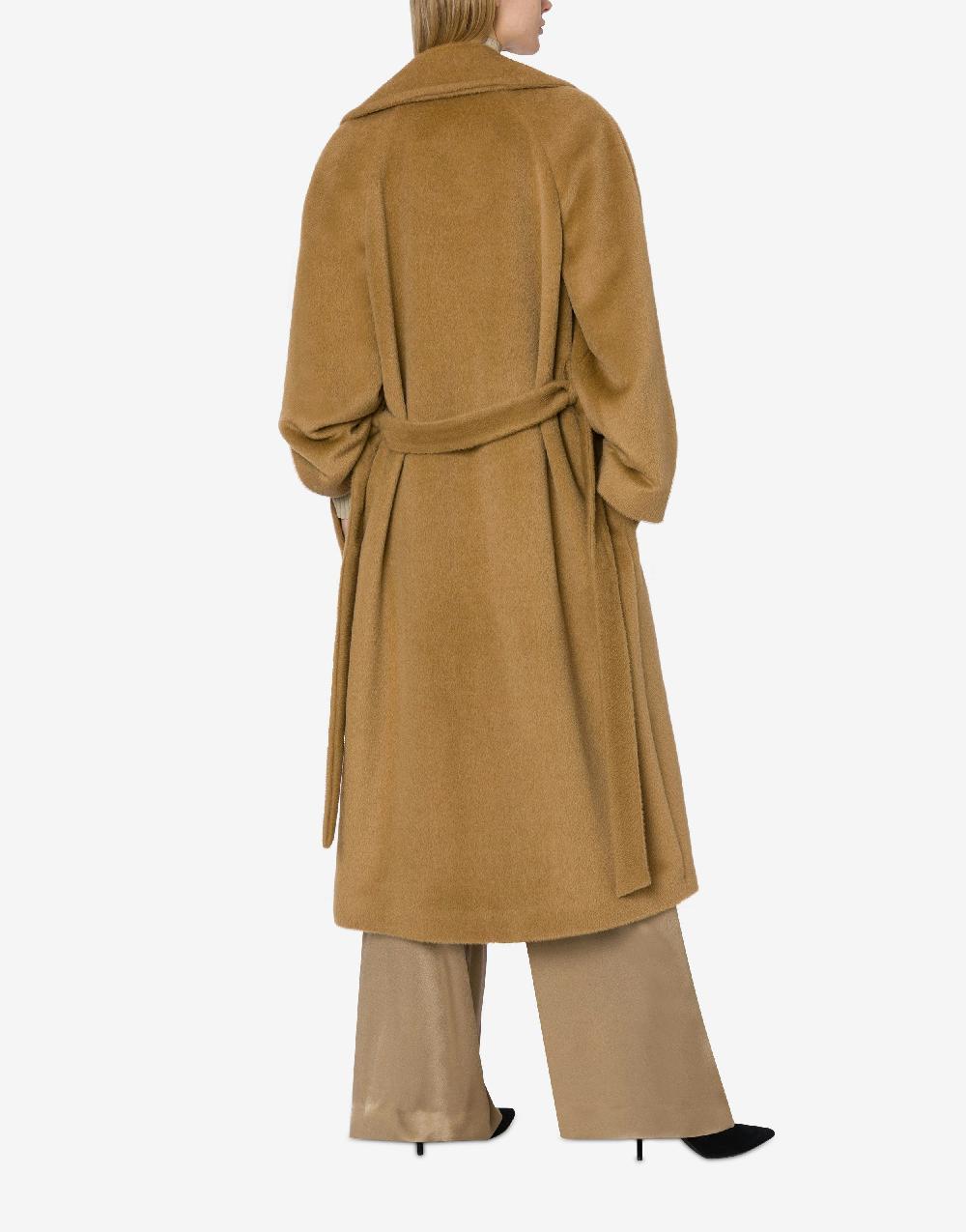 Alberta Ferretti Cappotto in alpaca con fusciacca Offerte speciali