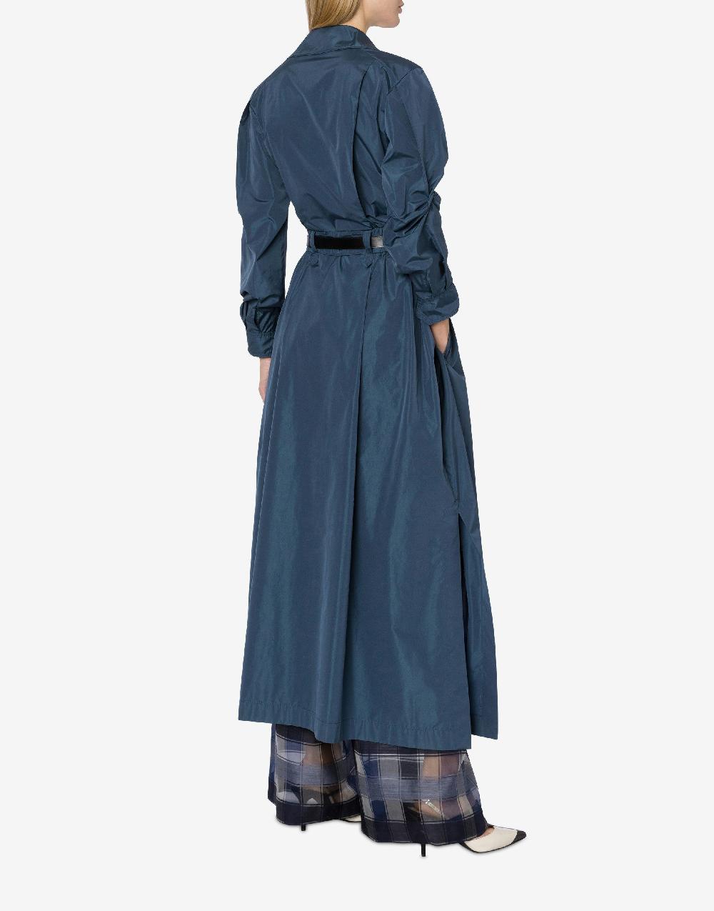 Alberta Ferretti Abito lungo in taffetas con cintura Enormi risparmi