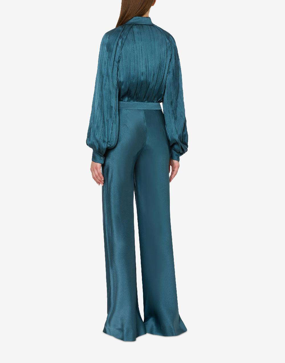 Alberta Ferretti Pantalone flare in raso Ritorno libero