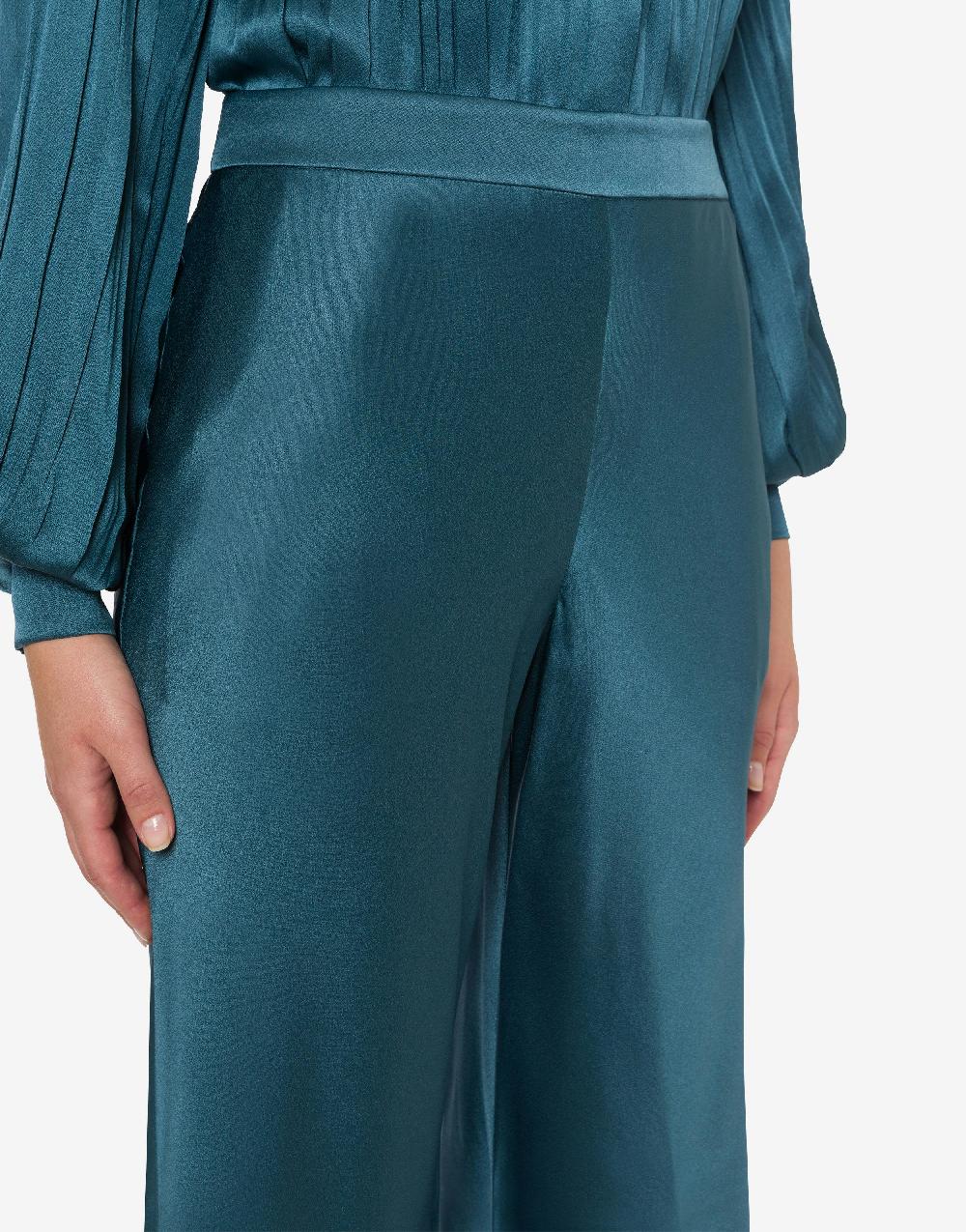 Alberta Ferretti Pantalone flare in raso Ritorno libero