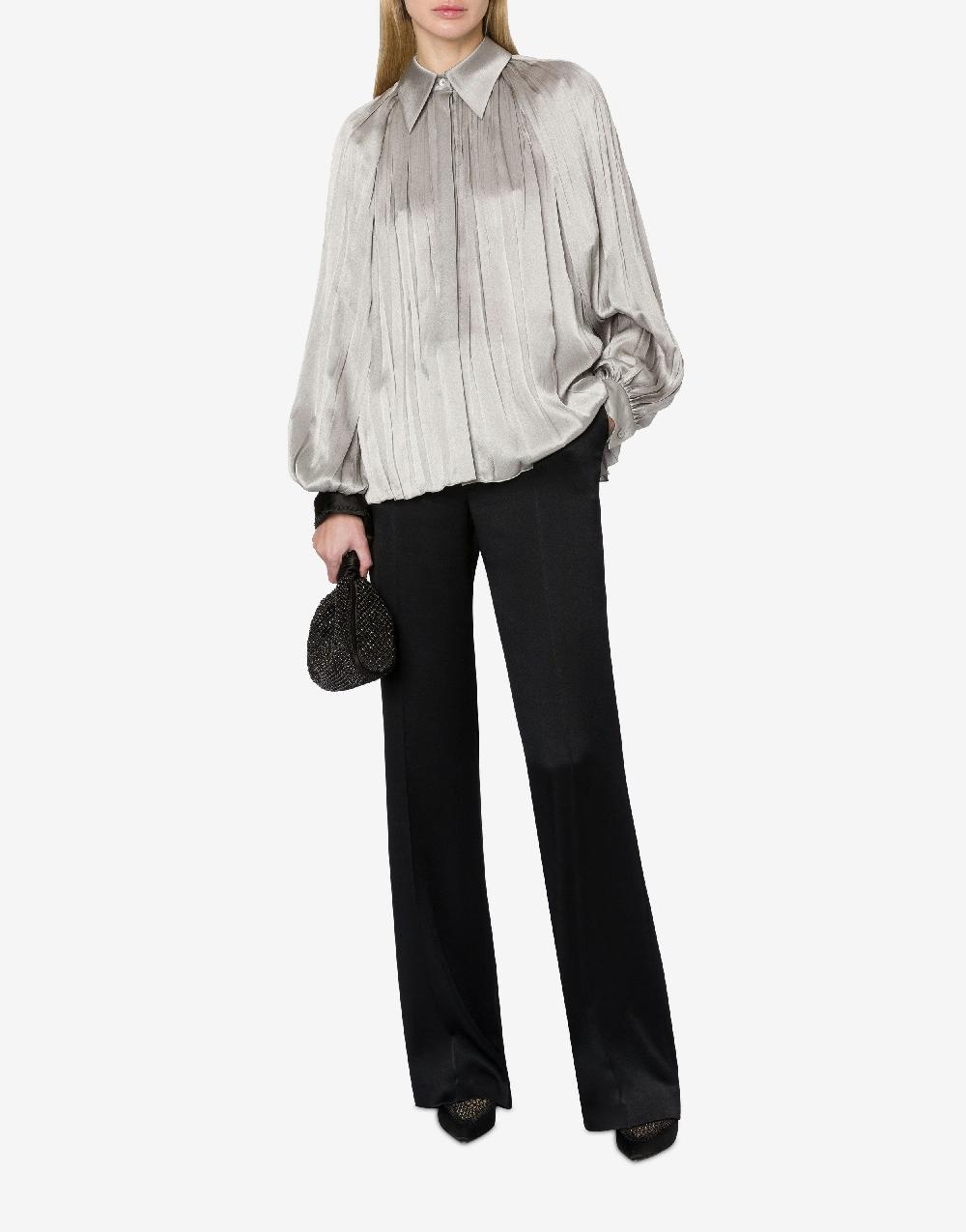 Alberta Ferretti Camicia in raso plissé Rilascio limitato