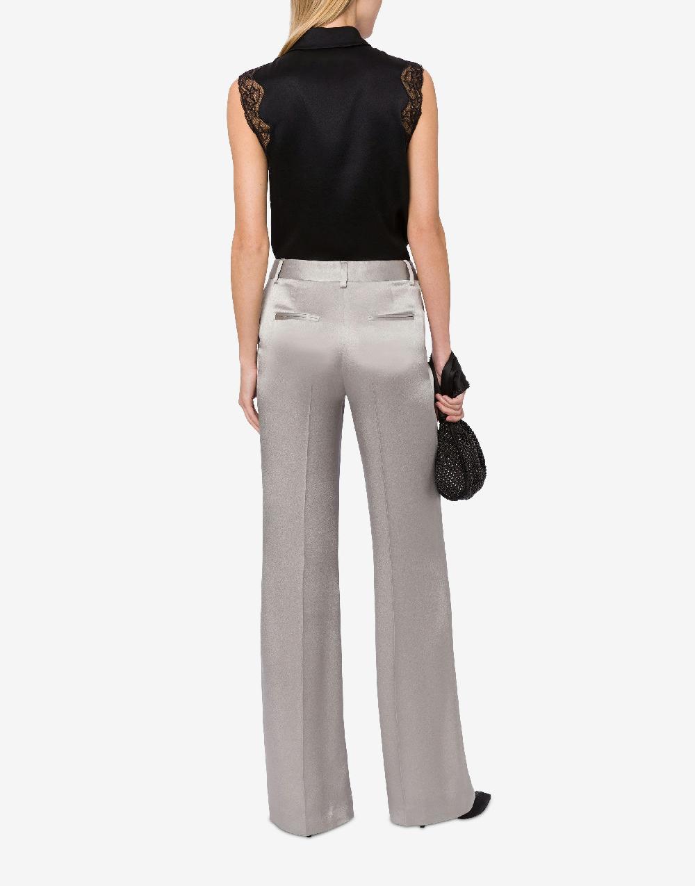 Alberta Ferretti Pantalone sartoriale in raso Ultimi tre giorni