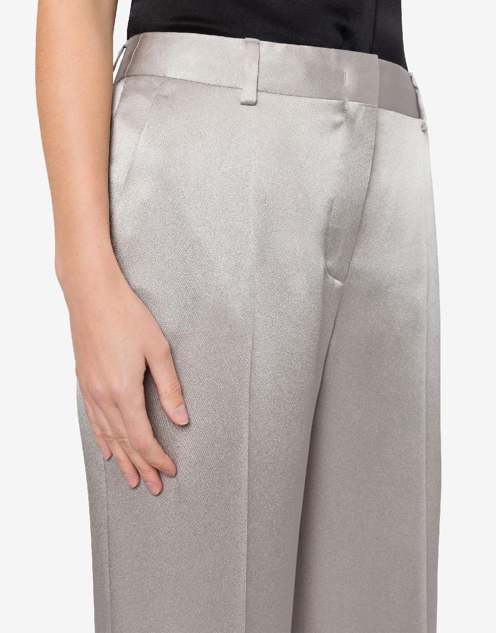 Alberta Ferretti Pantalone sartoriale in raso Ultimi tre giorni