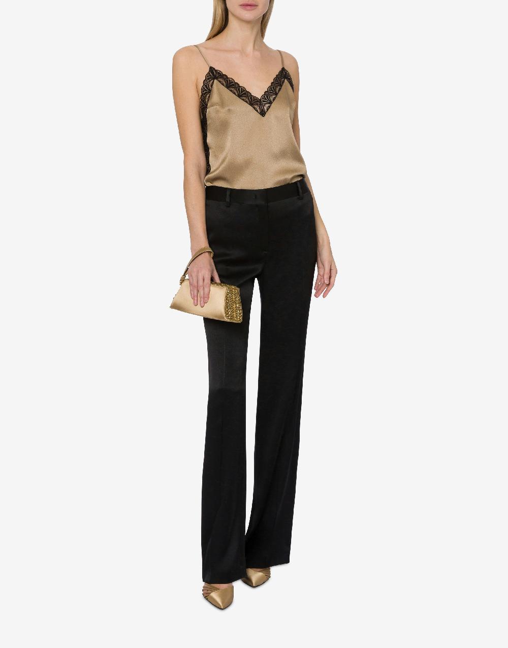 Alberta Ferretti Top in raso con pizzo ACQUISTA ORA