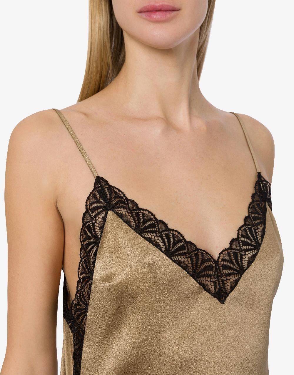Alberta Ferretti Top in raso con pizzo ACQUISTA ORA