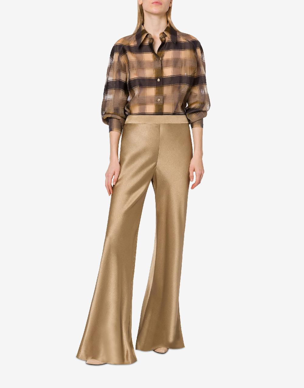 Alberta Ferretti Pantalone flare in raso Latest stili