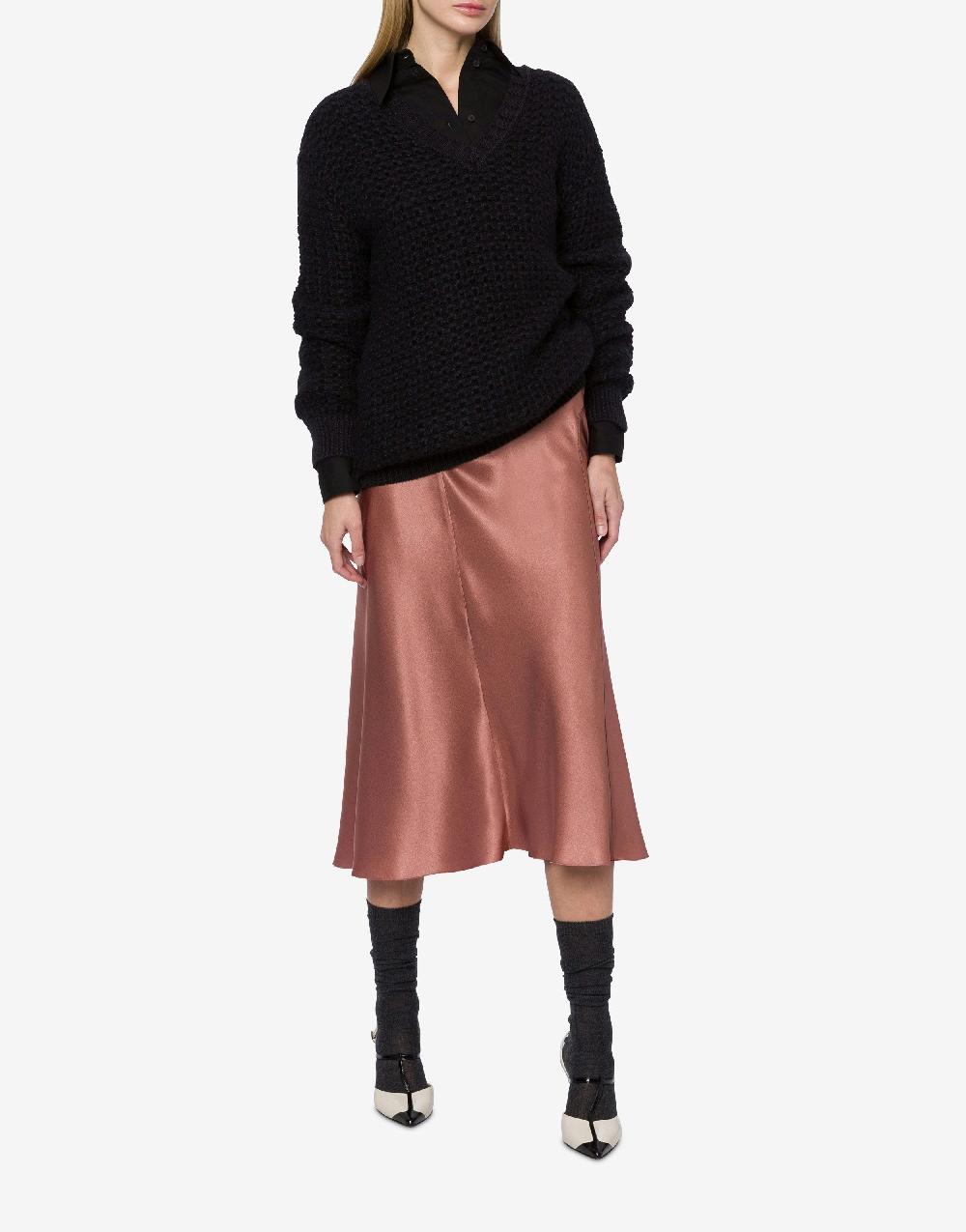 Alberta Ferretti Gonna longuette in raso Fino al 50% di sconto