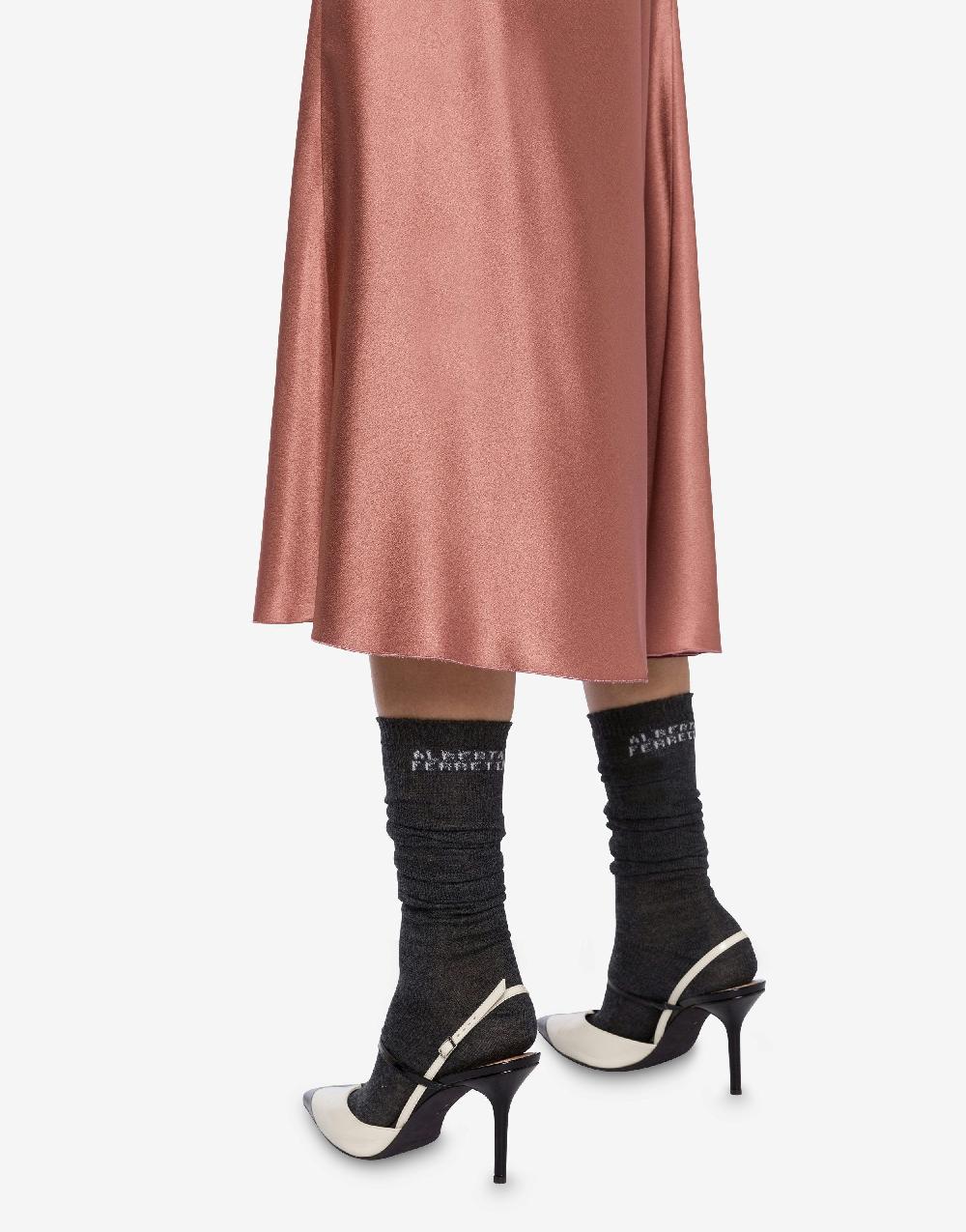 Alberta Ferretti Gonna longuette in raso Fino al 50% di sconto