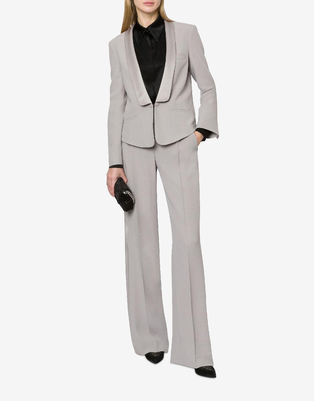 Alberta Ferretti Giacca smoking in enver satin Fino al 65% di sconto