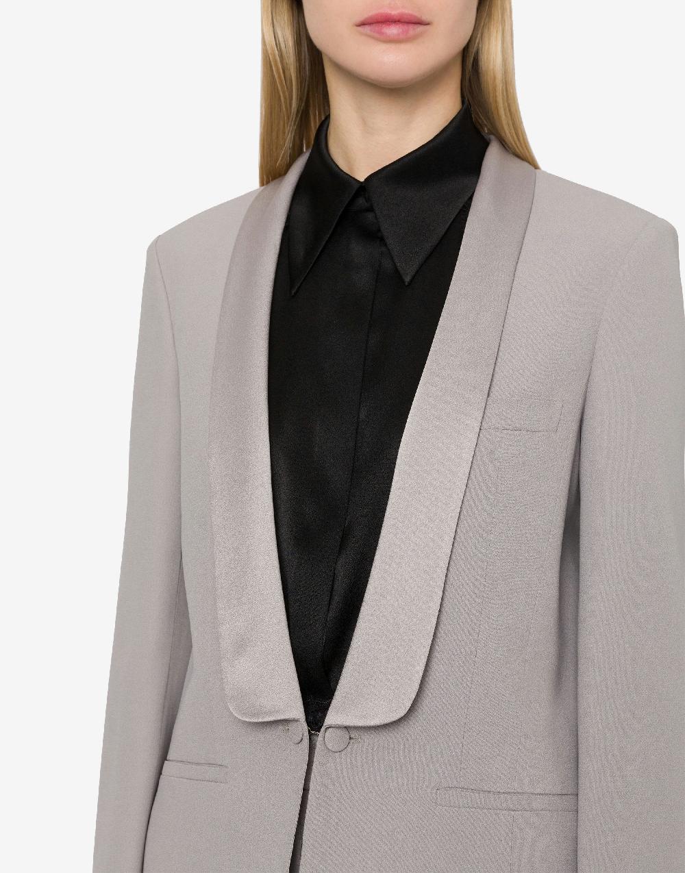 Alberta Ferretti Giacca smoking in enver satin Fino al 65% di sconto