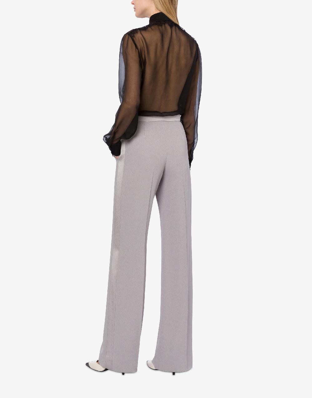 Alberta Ferretti Camicia in chiffon organico con pizzo Sostegno trimestrale