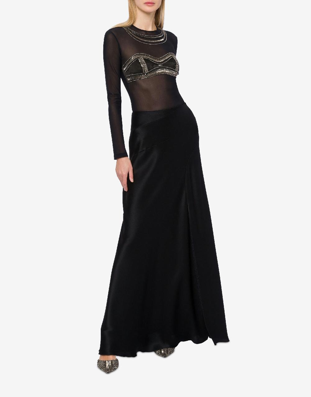 Alberta Ferretti Gonna lunga in raso Fino al 55% di sconto