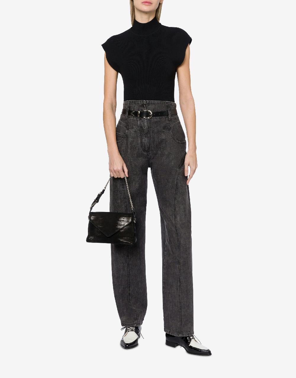 Alberta Ferretti Top a collo alto in maglia stretch Solo un giorno rimasto