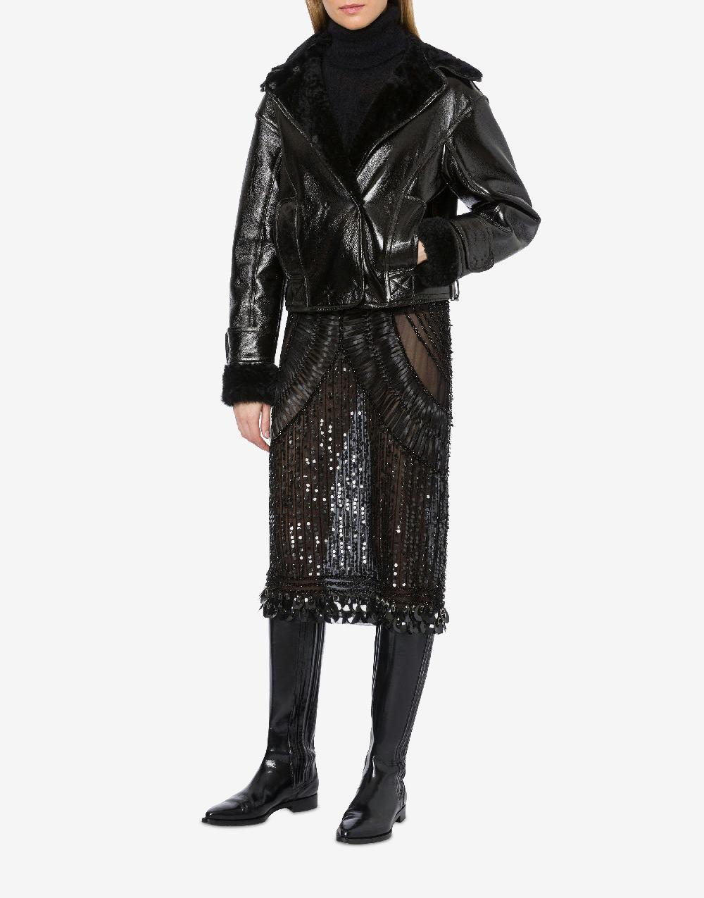 Alberta Ferretti Montone in shearling lucido reversibile Duty-free