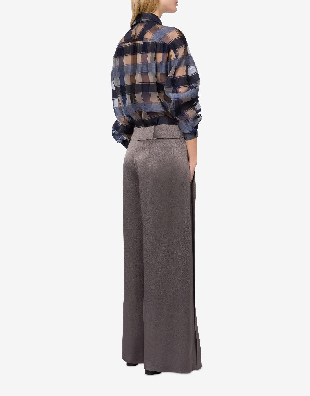 Alberta Ferretti Pantalone in raso con pieghe Italy