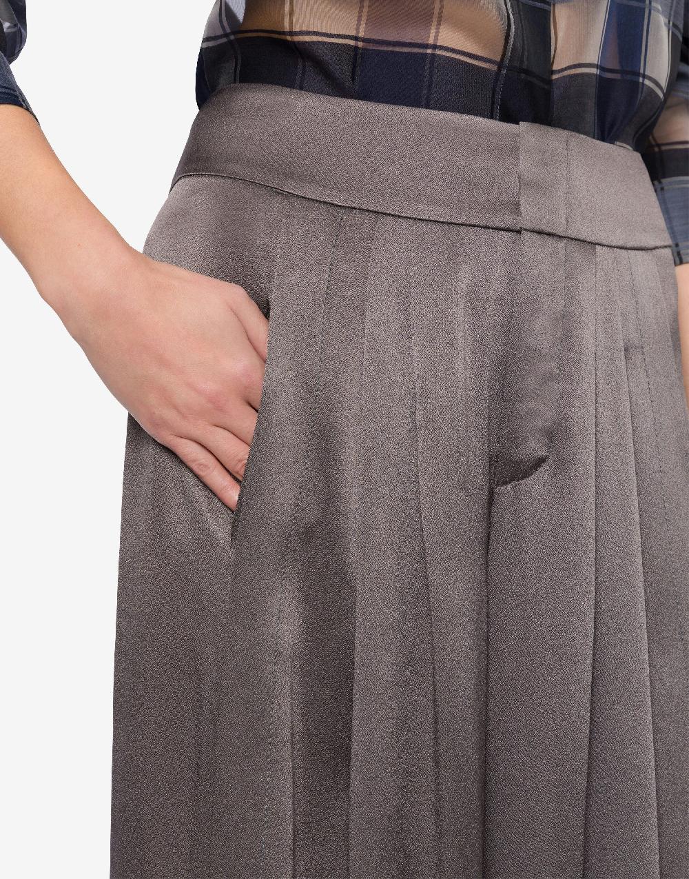 Alberta Ferretti Pantalone in raso con pieghe Italy