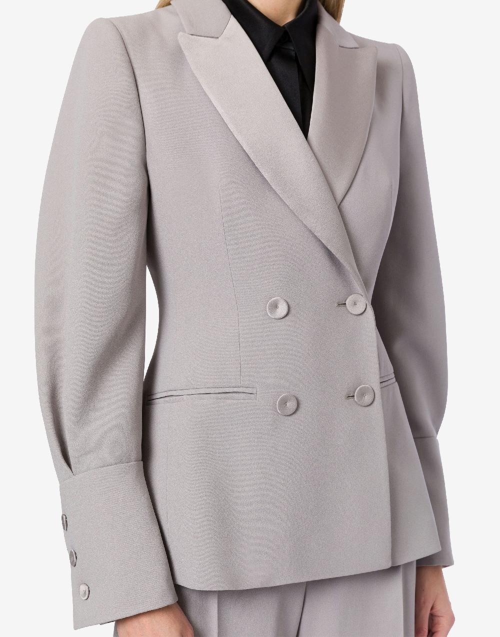 Alberta Ferretti Giacca doppiopetto in enver satin Nuovo