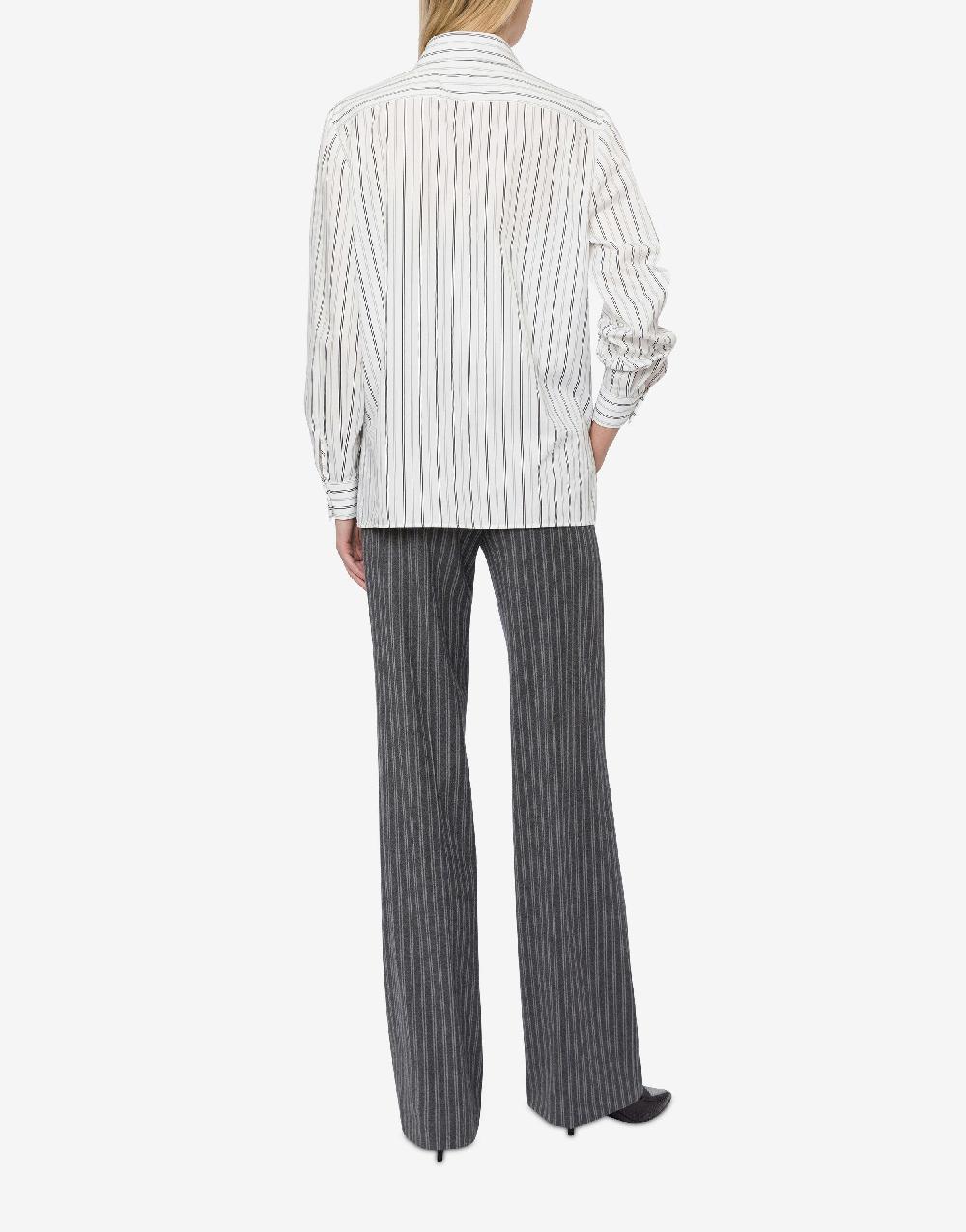 Alberta Ferretti Camicia in drill rigato con gilet Vendita