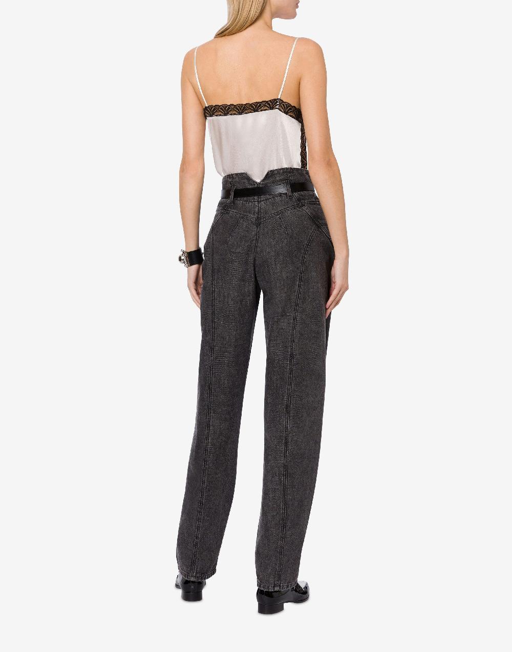Alberta Ferretti Top in raso con pizzo Promozione