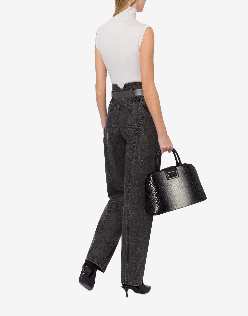 Alberta Ferretti Top a collo alto in lana e seta Spedizione Gratuita