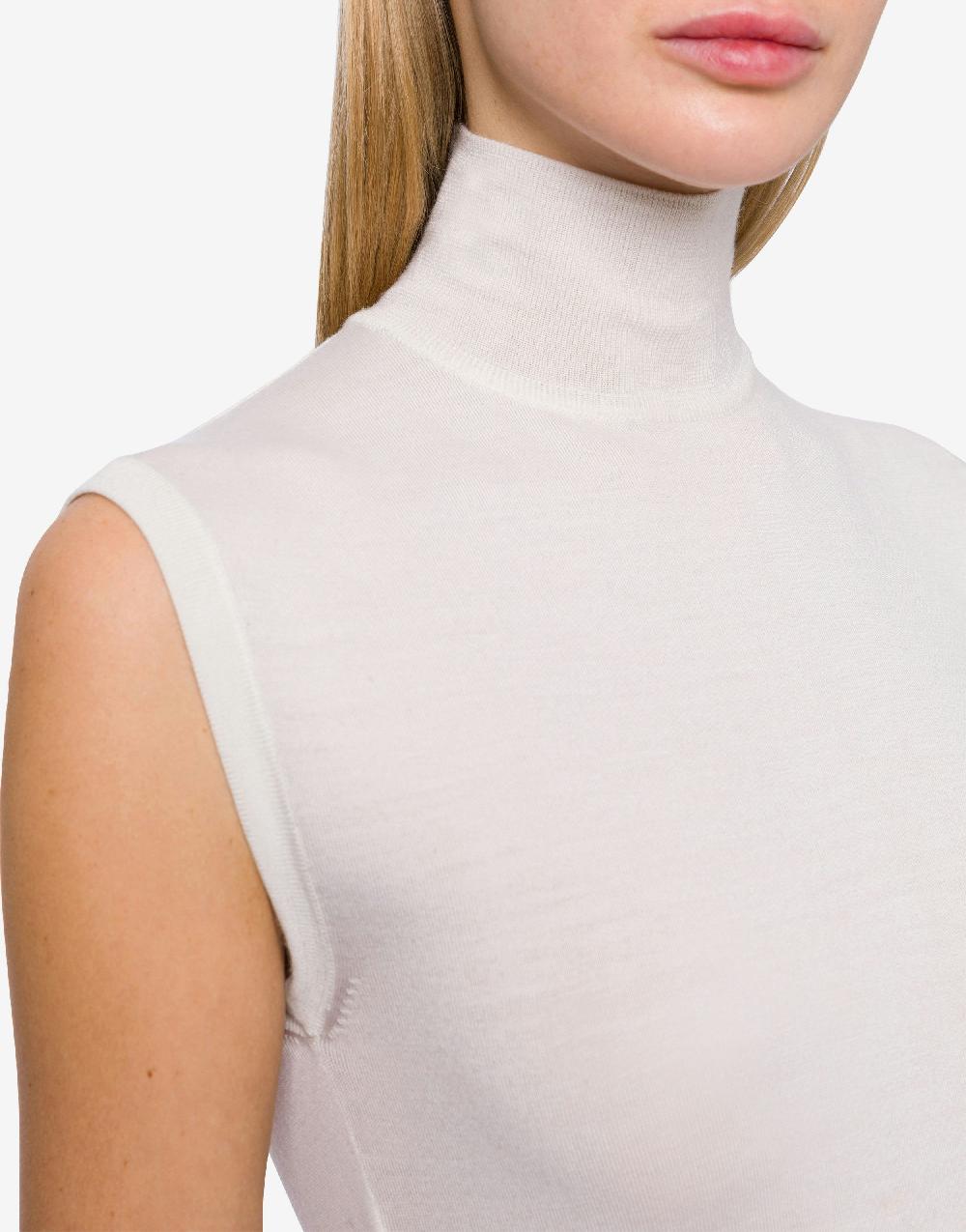 Alberta Ferretti Top a collo alto in lana e seta Spedizione Gratuita