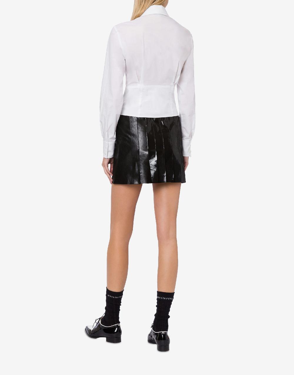 Alberta Ferretti Camicia in popeline stretch Dripping Roses Pezzi Unici