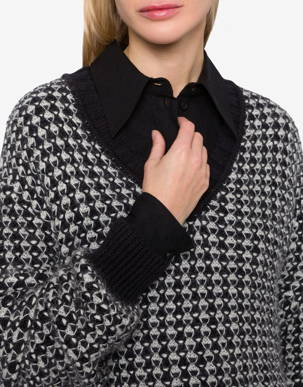 Alberta Ferretti Maglione oversize in misto mohair Economico