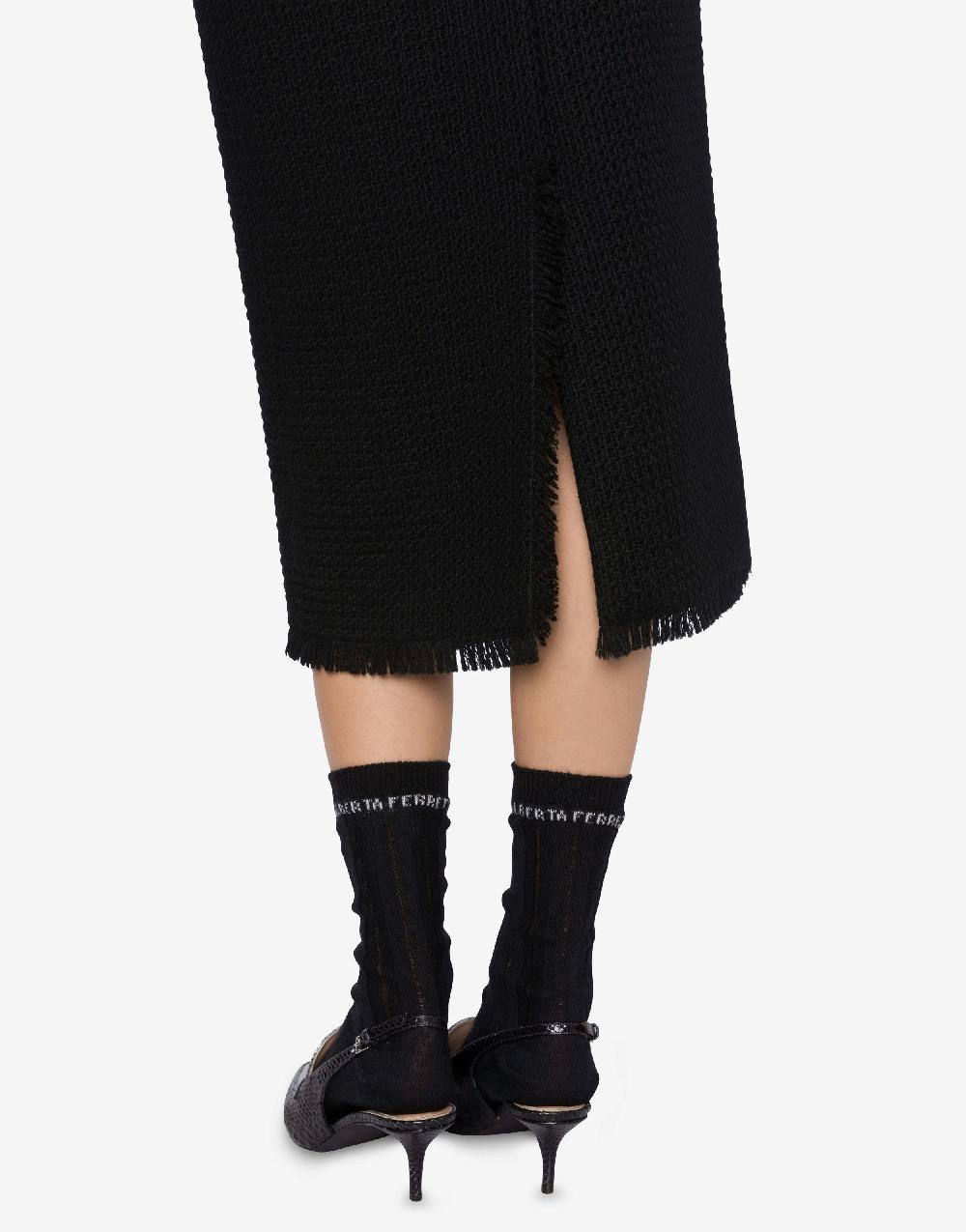Alberta Ferretti Gonna longuette in stuoia di lana Online