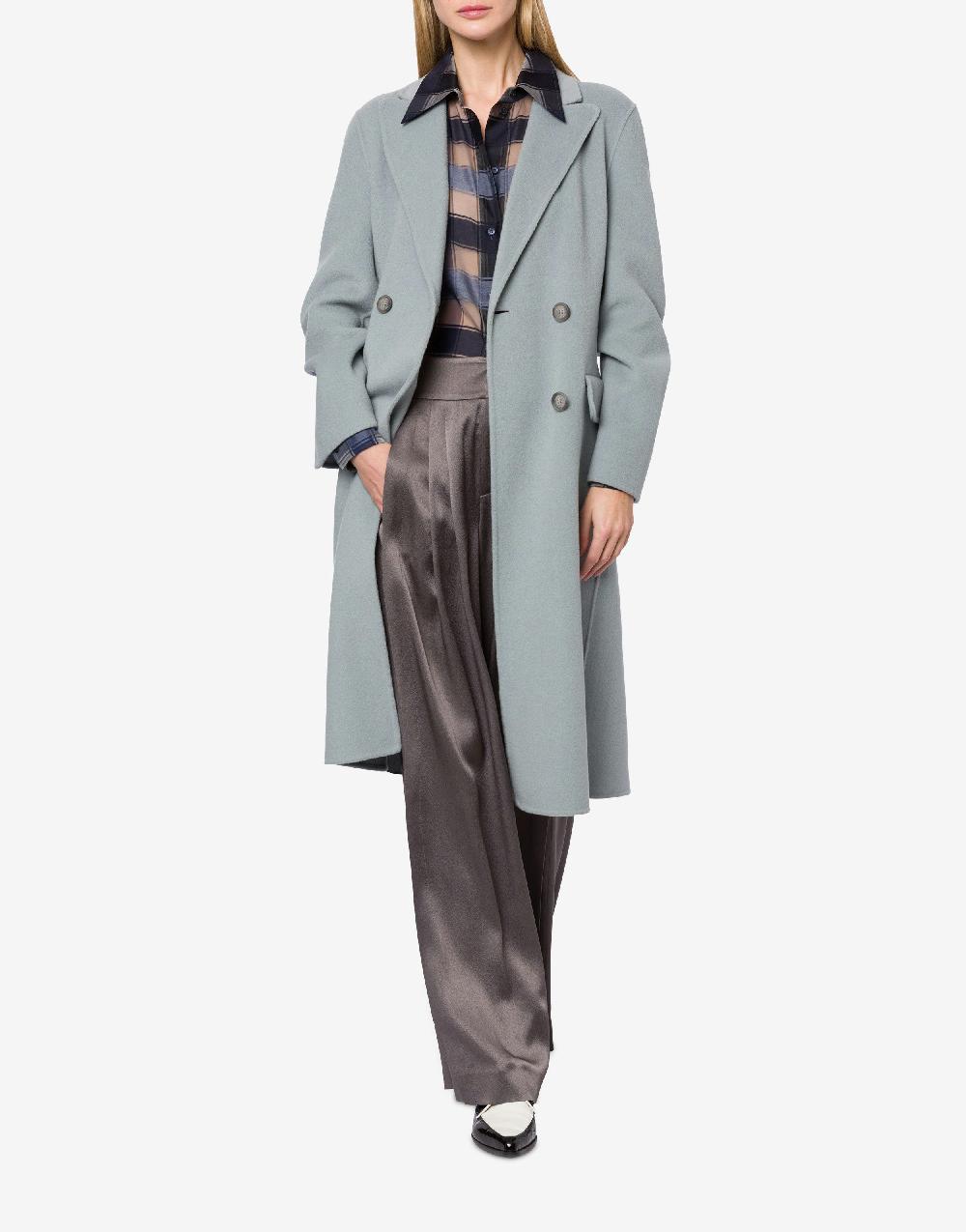Alberta Ferretti Cappotto doppiopetto in panno double Saldi