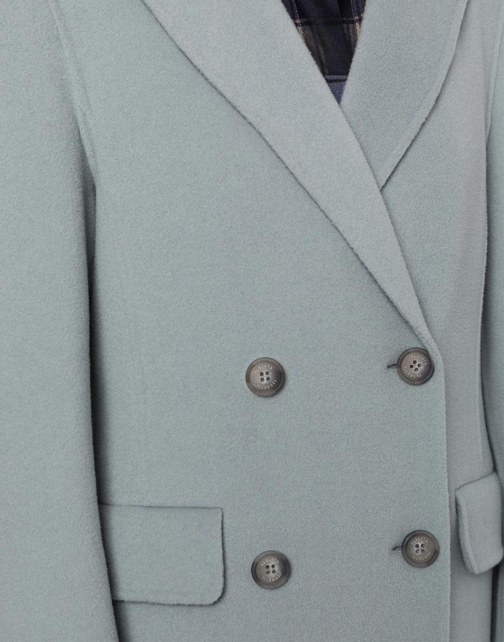 Alberta Ferretti Cappotto doppiopetto in panno double Saldi