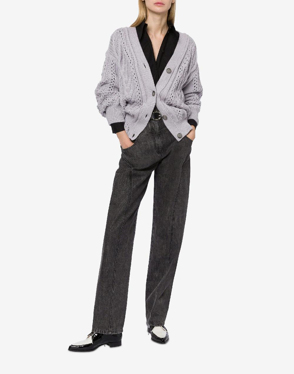 Alberta Ferretti Cardigan oversize in lana Offerte