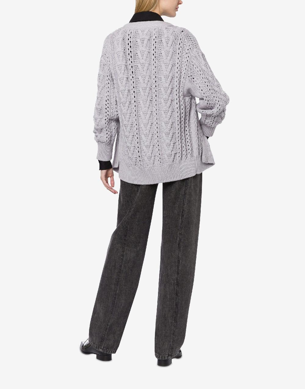 Alberta Ferretti Cardigan oversize in lana Offerte