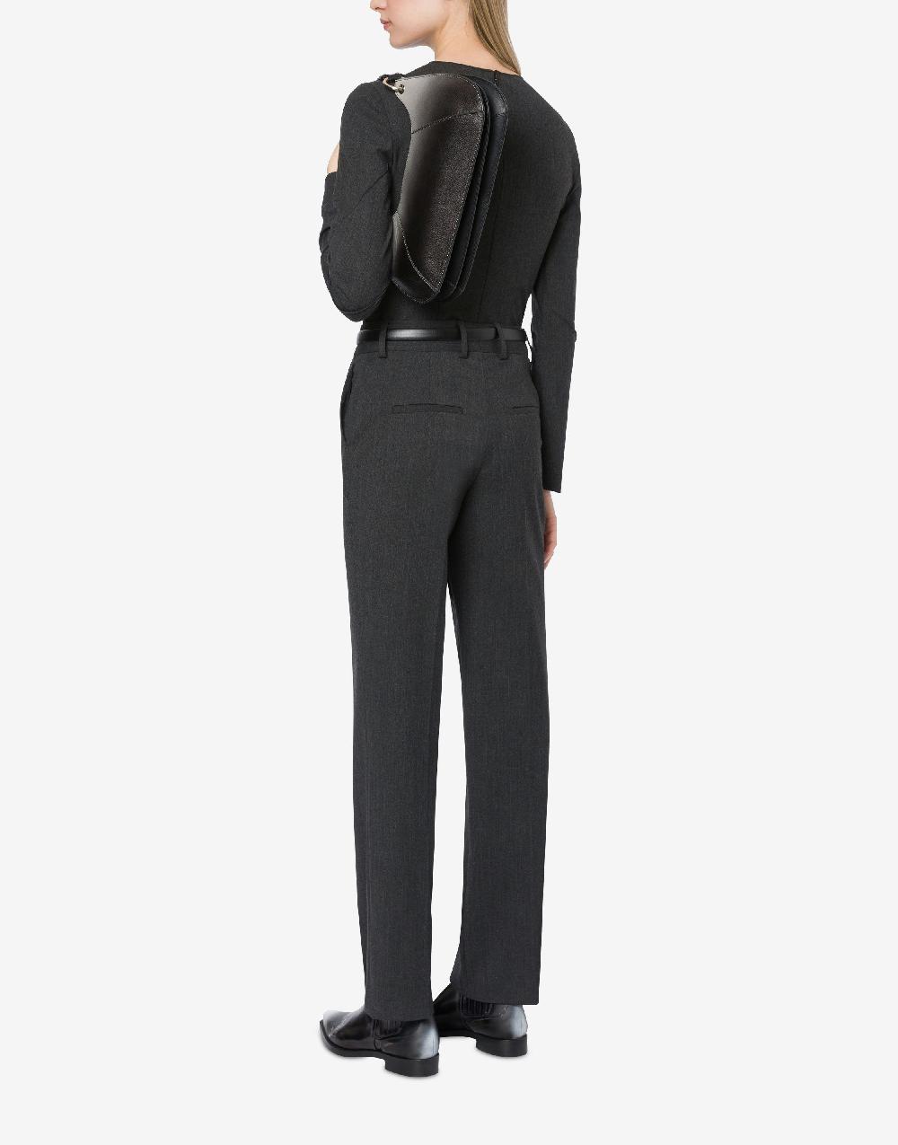 Alberta Ferretti Pantalone in twill di lana stretch Saldi Di Fabbrica