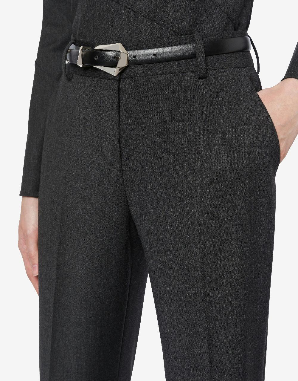 Alberta Ferretti Pantalone in twill di lana stretch Saldi Di Fabbrica