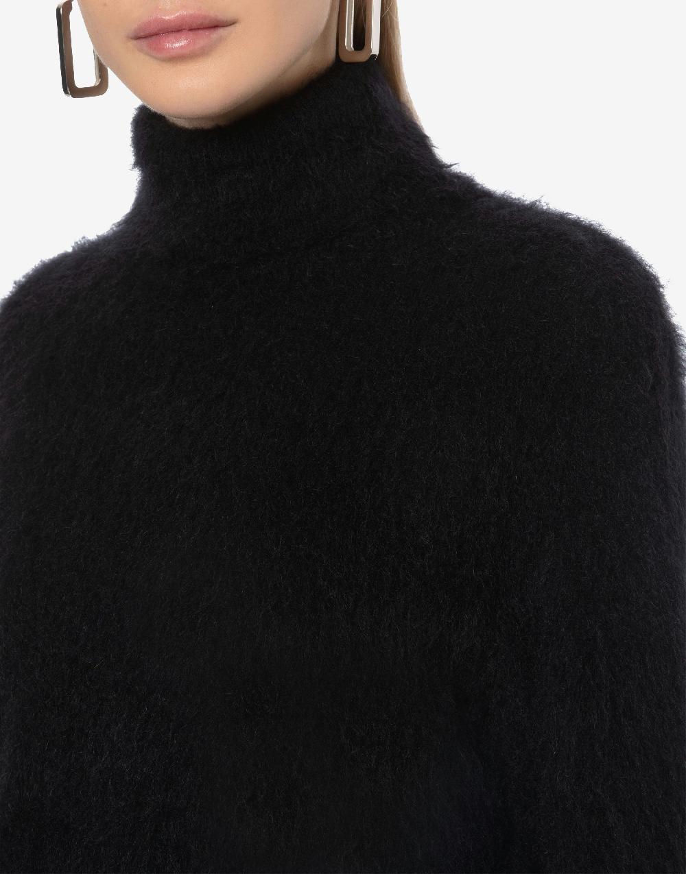 Alberta Ferretti Maglione con collo alto in mohair superkid I Più Venduti