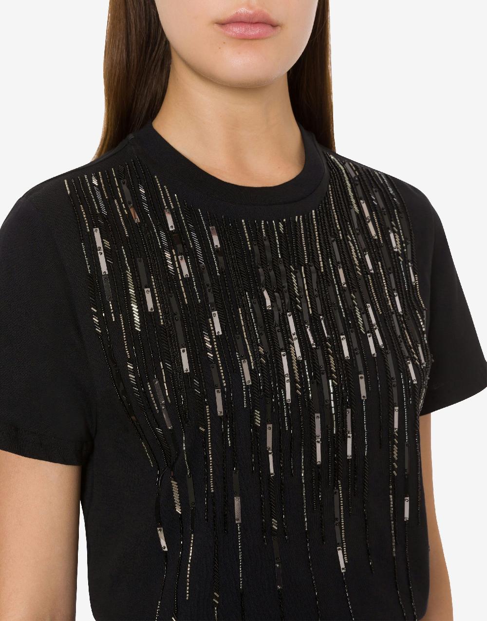 Alberta Ferretti T-shirt con perline e paillettes degradé Vendite Flash