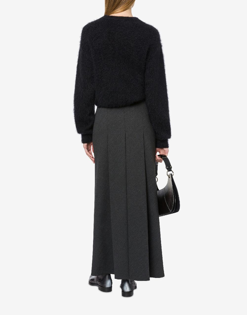 Alberta Ferretti Maglione in mohair superkid con logo In Saldo