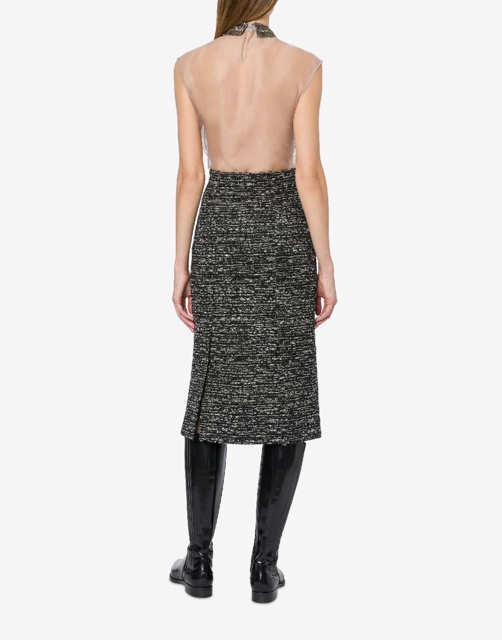 Alberta Ferretti Top in organza con ricamo perline Comprare a buon mercato