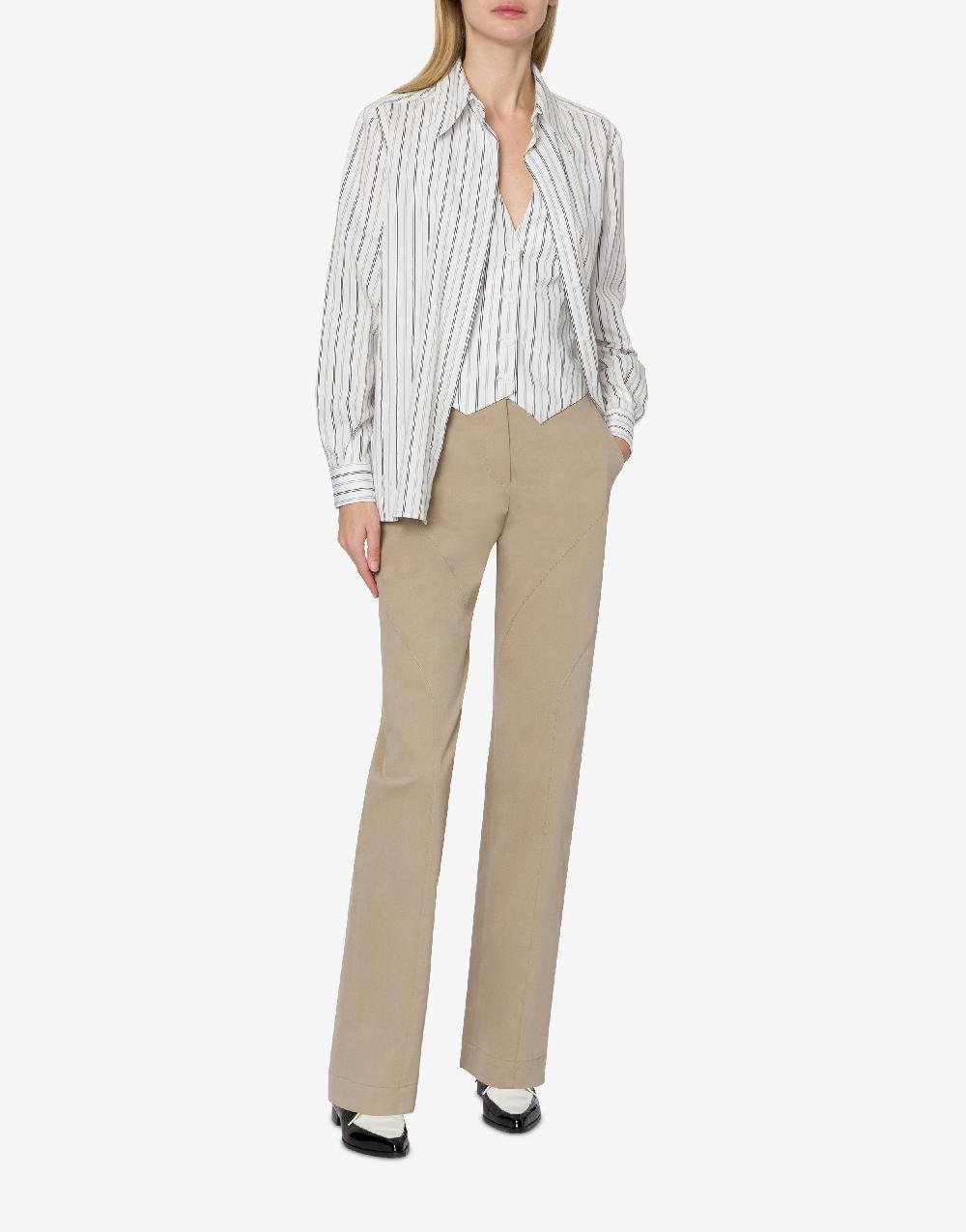 Alberta Ferretti Pantalone in gabardina di cotone stretch Flash Sale