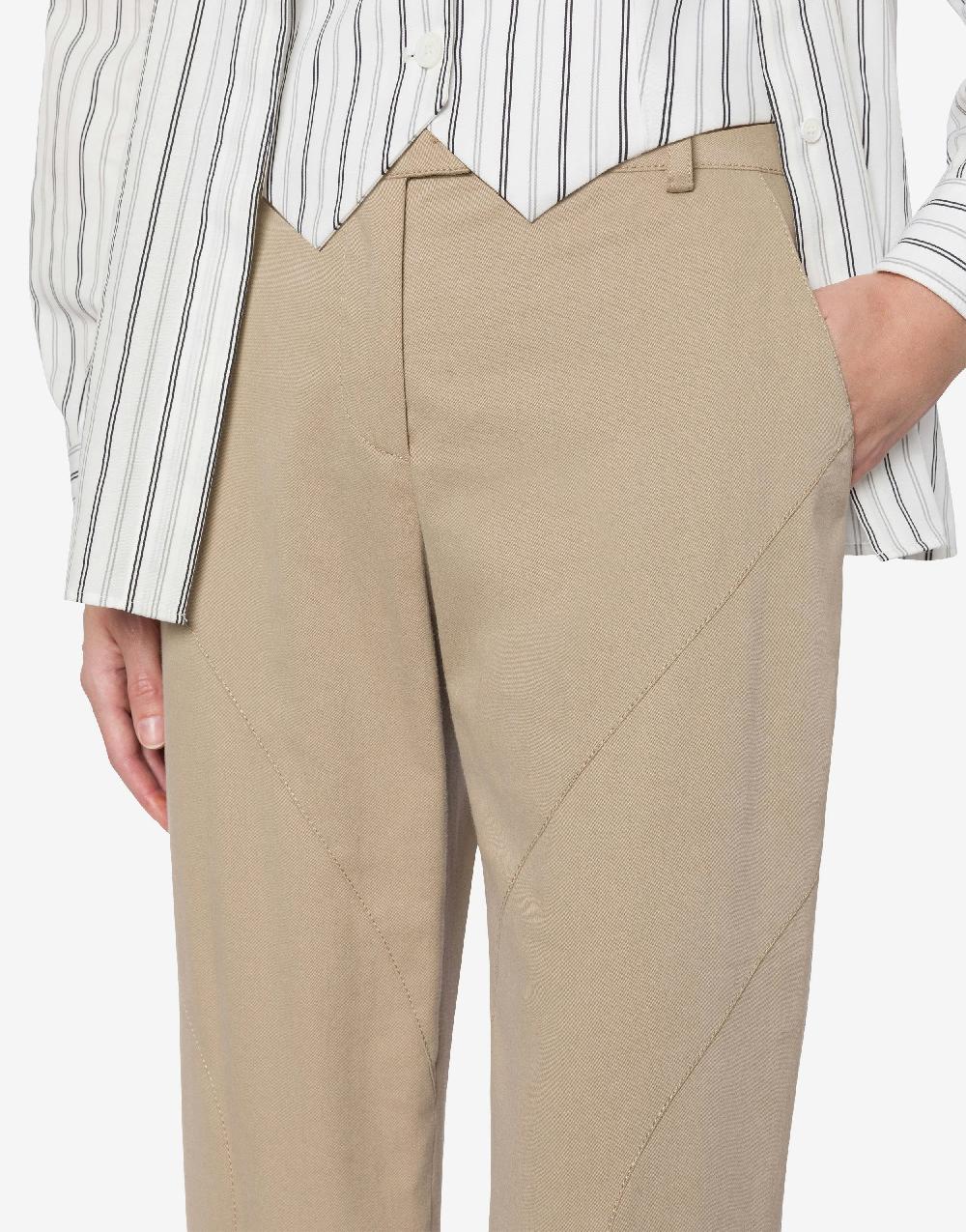 Alberta Ferretti Pantalone in gabardina di cotone stretch Flash Sale