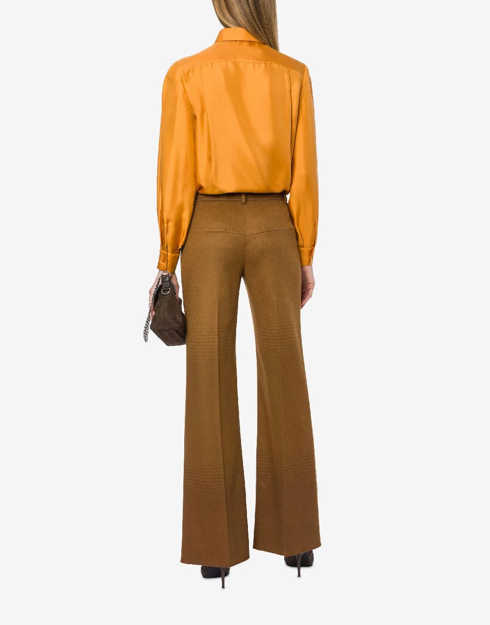 Alberta Ferretti Camicia in twill di seta con sciarpina Fornitura limitata