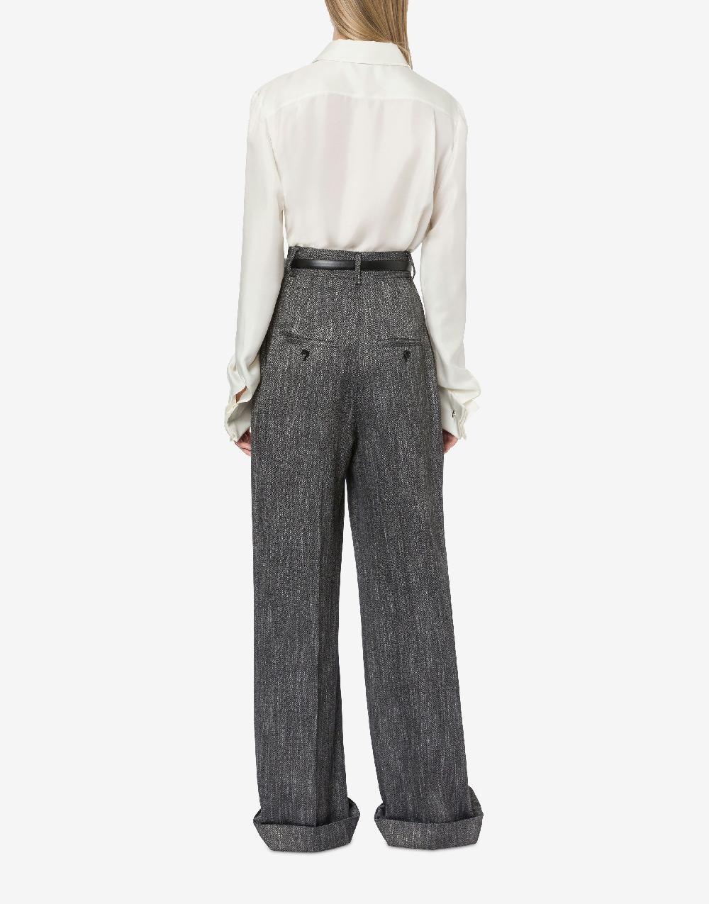 Alberta Ferretti Camicia in twill di seta con bottoni gioiello Vendite stagionali
