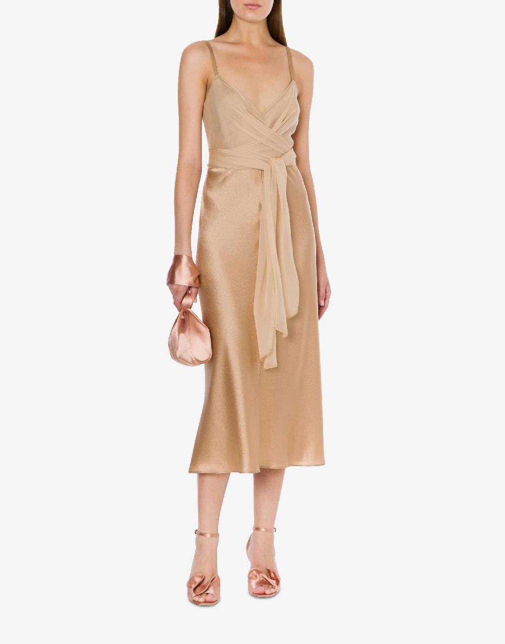 Alberta Ferretti Abito longuette in raso Black Friday