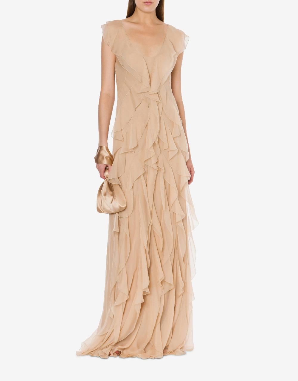 Alberta Ferretti Abito in chiffon organico Cocktail Cyber Monday