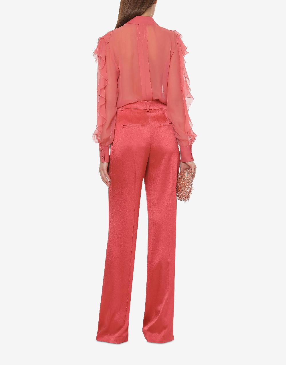 Alberta Ferretti Pantalone in raso Cocktail Vendita calda
