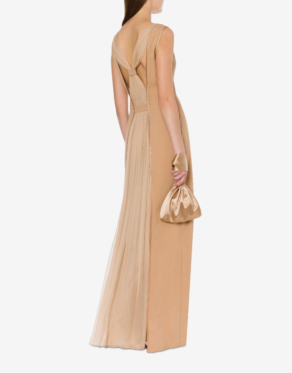 Alberta Ferretti Abito lungo in enver satin Grandi sconti