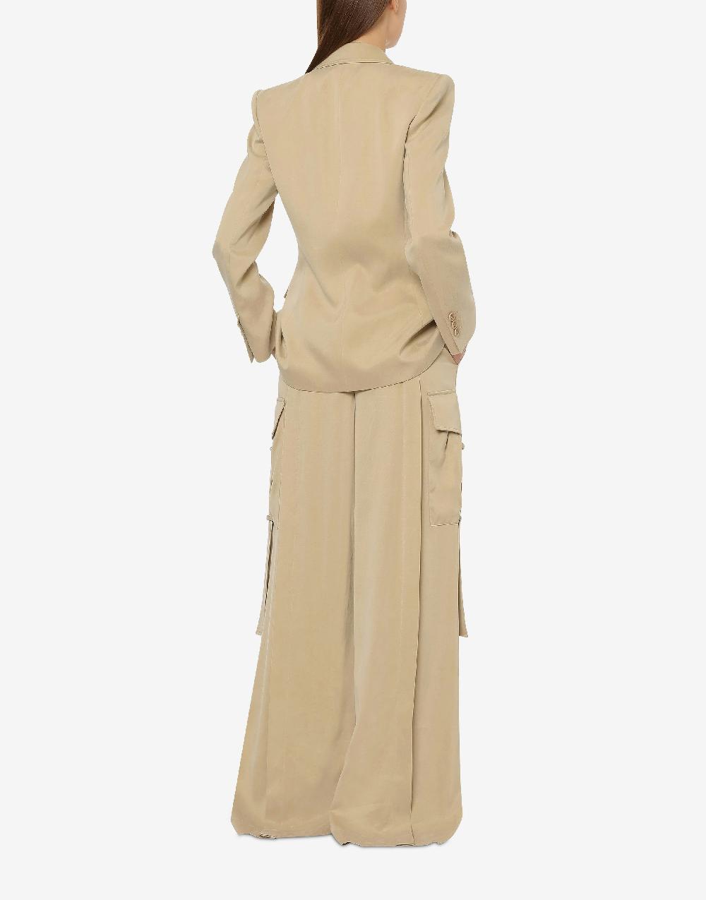 Alberta Ferretti Pantalone oversize in tela lavata Offerte stagionali