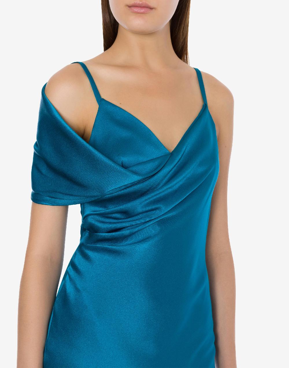 Alberta Ferretti Abito longuette in raso Cocktail Ritorno libero